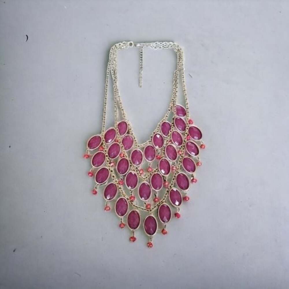Purple dangle Layered Necklace